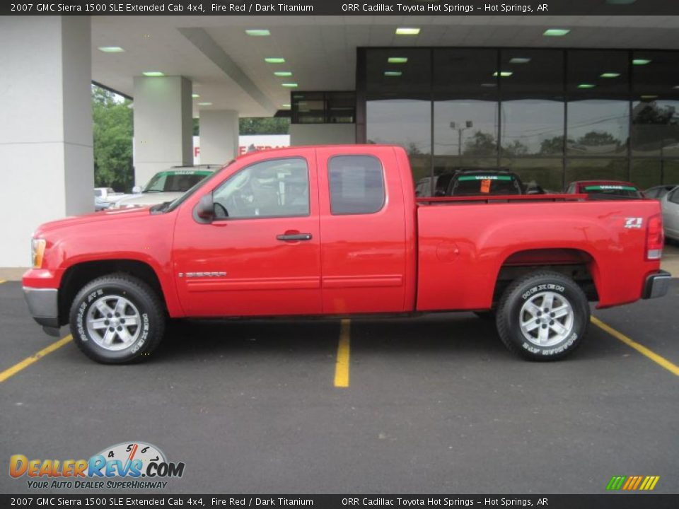 2007 GMC Sierra 1500 SLE Extended Cab 4x4 Fire Red / Dark Titanium Photo #4