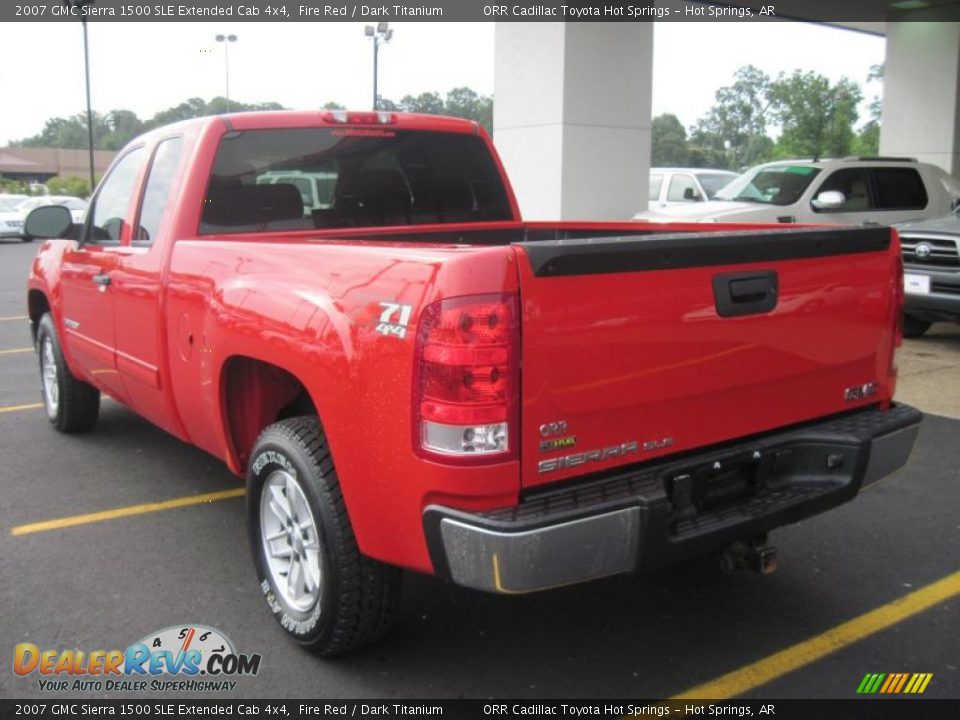 2007 GMC Sierra 1500 SLE Extended Cab 4x4 Fire Red / Dark Titanium Photo #5