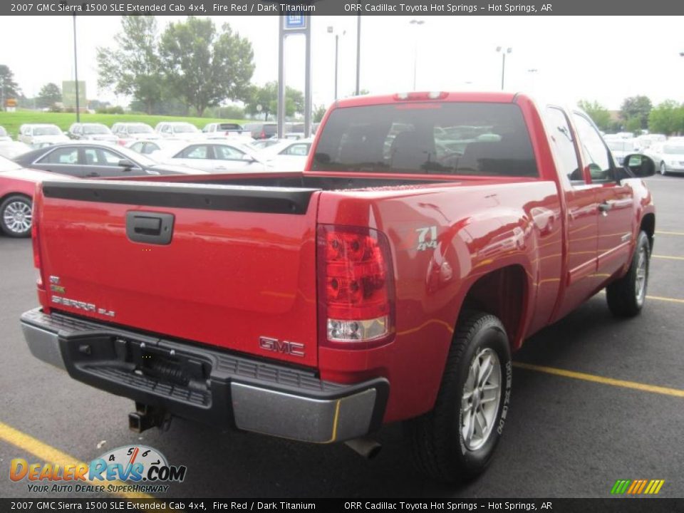 2007 GMC Sierra 1500 SLE Extended Cab 4x4 Fire Red / Dark Titanium Photo #6