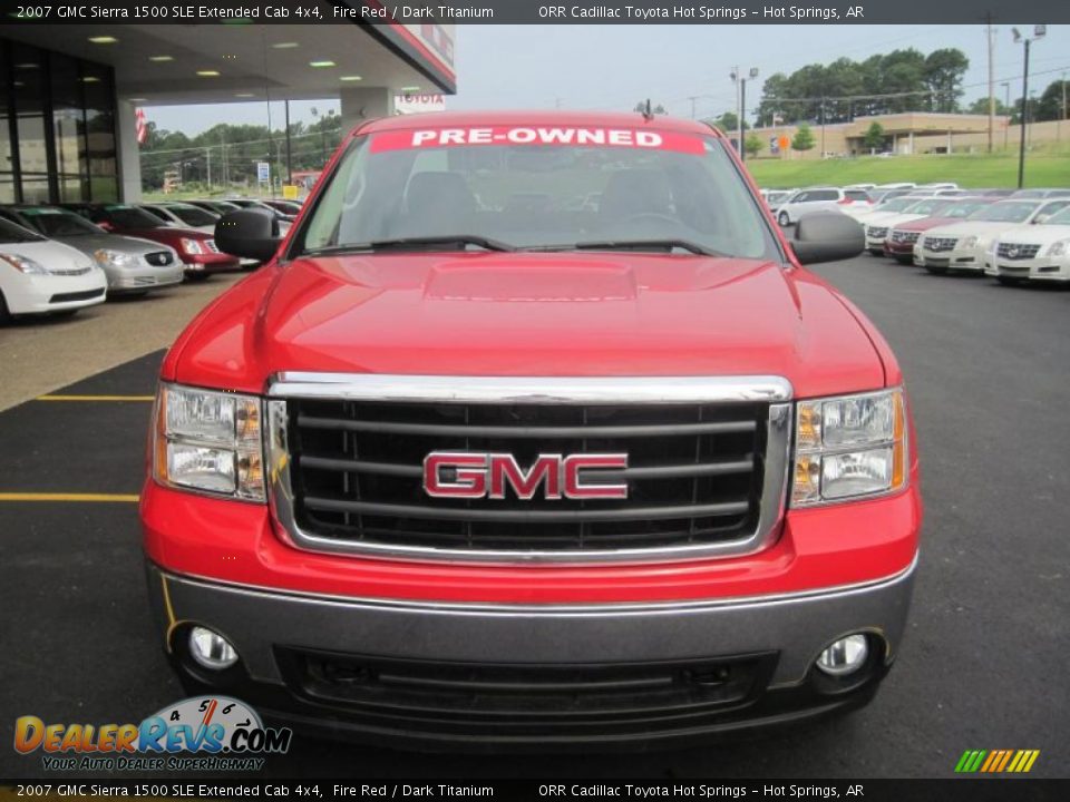 2007 GMC Sierra 1500 SLE Extended Cab 4x4 Fire Red / Dark Titanium Photo #8