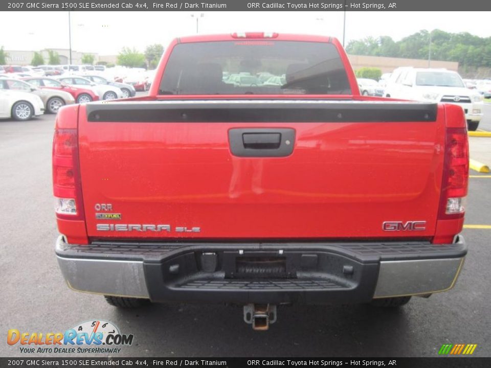 2007 GMC Sierra 1500 SLE Extended Cab 4x4 Fire Red / Dark Titanium Photo #9