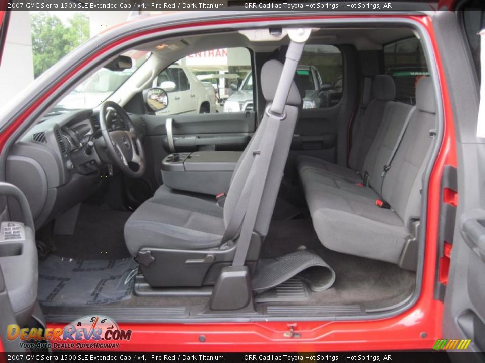2007 GMC Sierra 1500 SLE Extended Cab 4x4 Fire Red / Dark Titanium Photo #14
