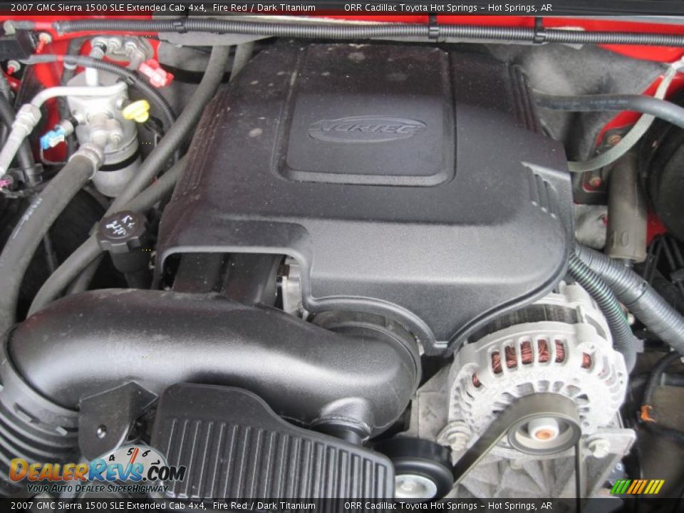 2007 GMC Sierra 1500 SLE Extended Cab 4x4 Fire Red / Dark Titanium Photo #18