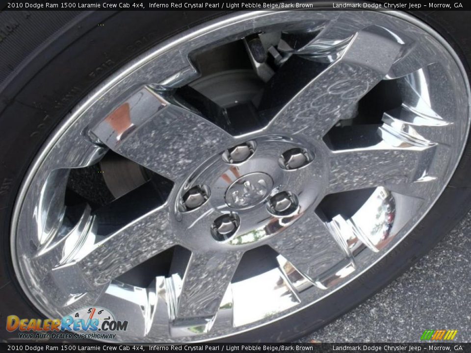 2010 Dodge Ram 1500 Laramie Crew Cab 4x4 Inferno Red Crystal Pearl / Light Pebble Beige/Bark Brown Photo #5