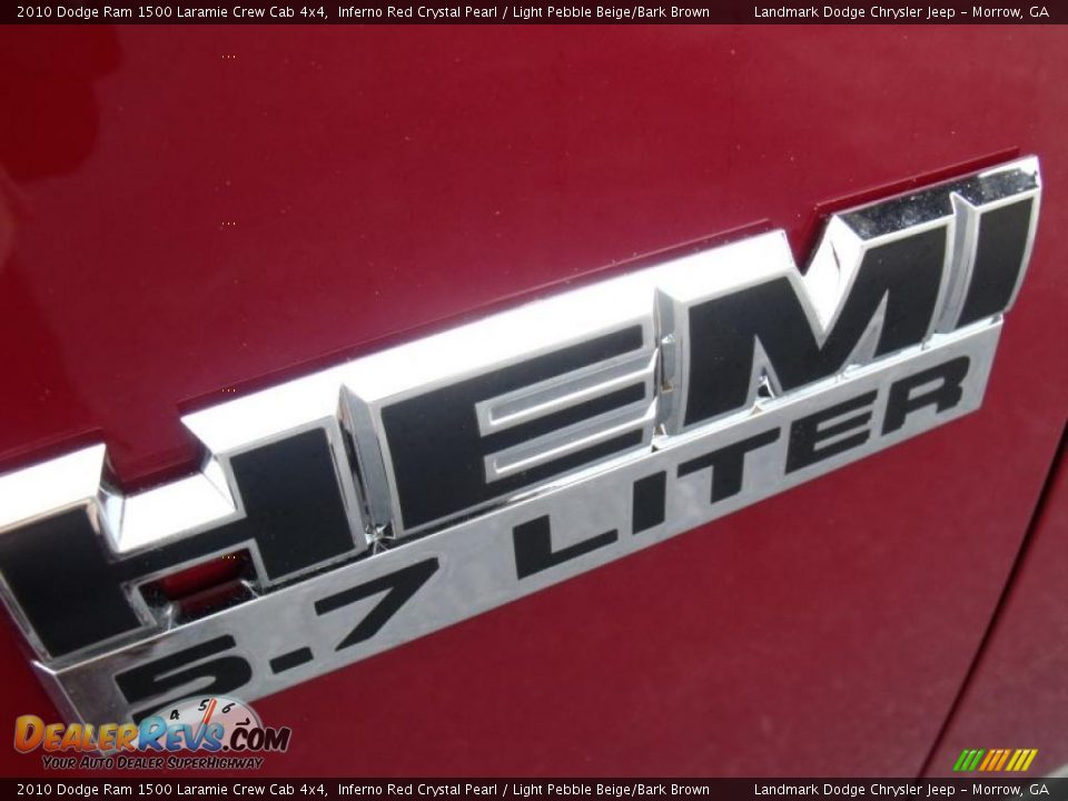 2010 Dodge Ram 1500 Laramie Crew Cab 4x4 Inferno Red Crystal Pearl / Light Pebble Beige/Bark Brown Photo #6