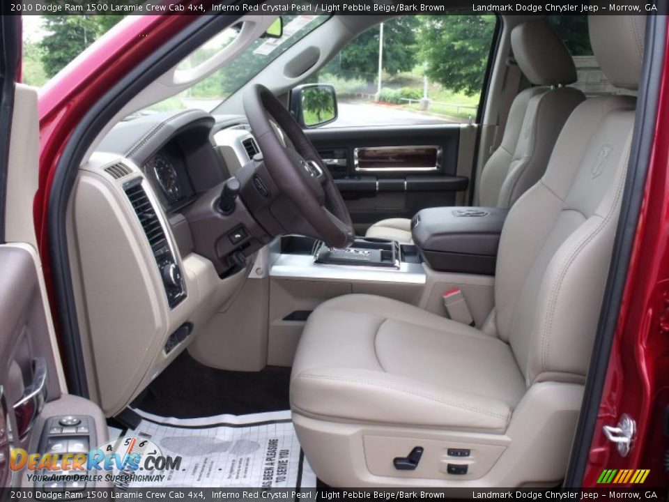 2010 Dodge Ram 1500 Laramie Crew Cab 4x4 Inferno Red Crystal Pearl / Light Pebble Beige/Bark Brown Photo #7
