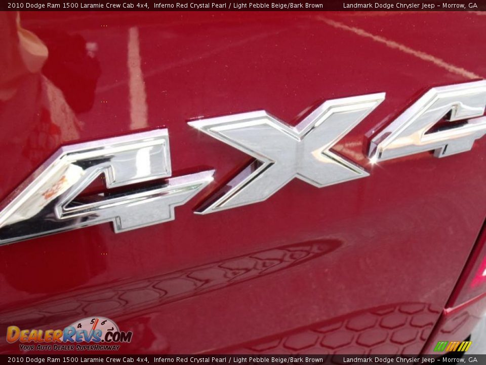 2010 Dodge Ram 1500 Laramie Crew Cab 4x4 Inferno Red Crystal Pearl / Light Pebble Beige/Bark Brown Photo #9