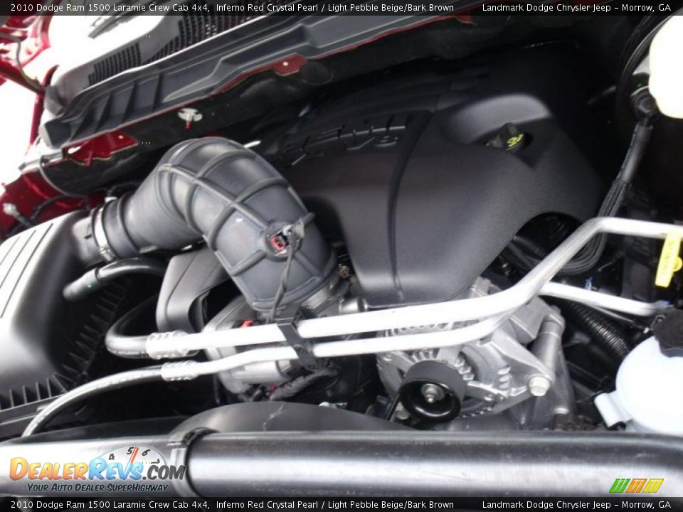 2010 Dodge Ram 1500 Laramie Crew Cab 4x4 Inferno Red Crystal Pearl / Light Pebble Beige/Bark Brown Photo #13
