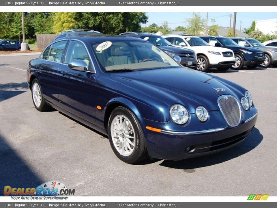 2007 Jaguar S-Type 3.0 Indigo Blue Metallic / Ivory/Mocha Photo #1