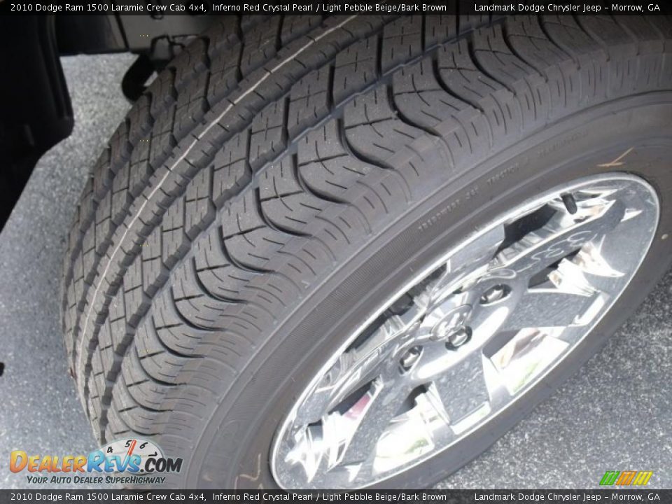 2010 Dodge Ram 1500 Laramie Crew Cab 4x4 Inferno Red Crystal Pearl / Light Pebble Beige/Bark Brown Photo #14