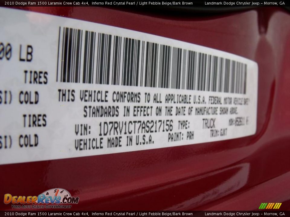 2010 Dodge Ram 1500 Laramie Crew Cab 4x4 Inferno Red Crystal Pearl / Light Pebble Beige/Bark Brown Photo #15