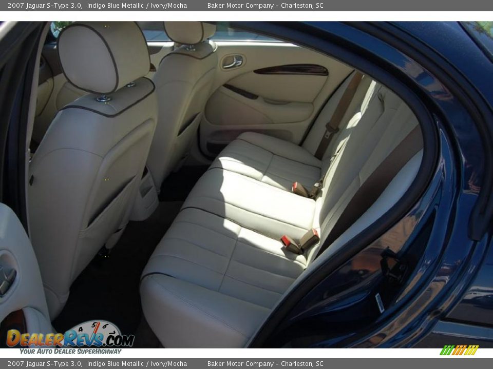 2007 Jaguar S-Type 3.0 Indigo Blue Metallic / Ivory/Mocha Photo #8