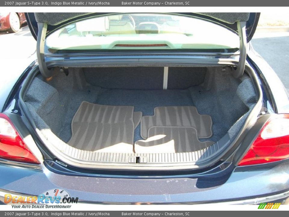 2007 Jaguar S-Type 3.0 Indigo Blue Metallic / Ivory/Mocha Photo #9