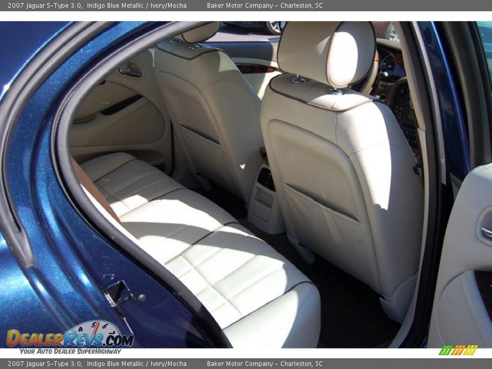2007 Jaguar S-Type 3.0 Indigo Blue Metallic / Ivory/Mocha Photo #10
