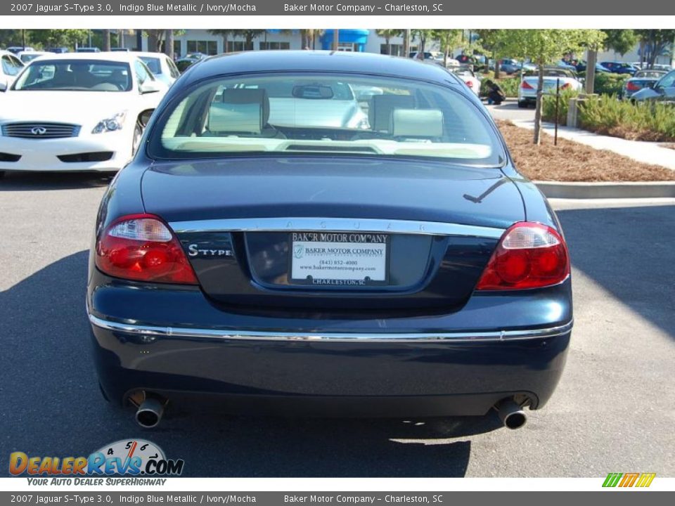 2007 Jaguar S-Type 3.0 Indigo Blue Metallic / Ivory/Mocha Photo #17
