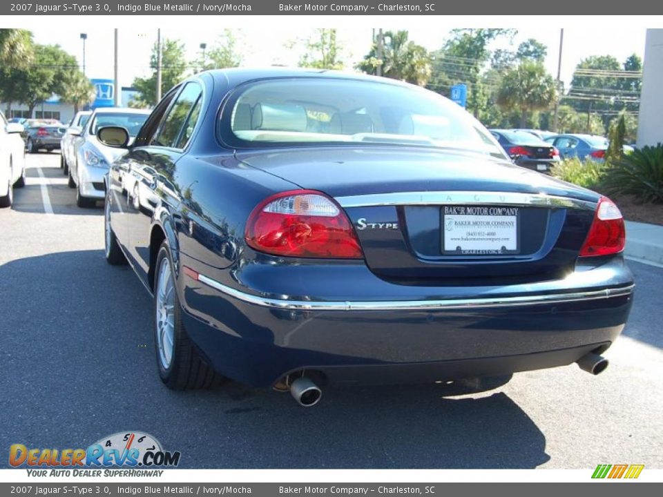 2007 Jaguar S-Type 3.0 Indigo Blue Metallic / Ivory/Mocha Photo #18