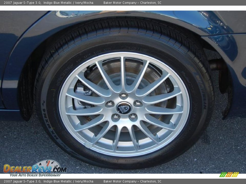 2007 Jaguar S-Type 3.0 Indigo Blue Metallic / Ivory/Mocha Photo #19