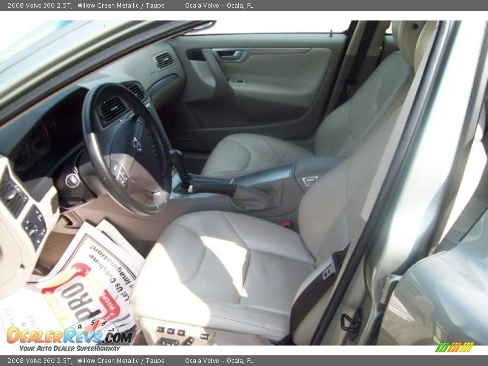 2008 Volvo S60 2.5T Willow Green Metallic / Taupe Photo #11