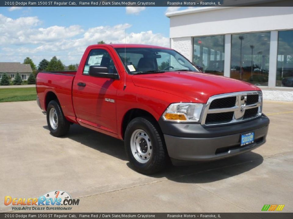 2010 Dodge Ram 1500 ST Regular Cab Flame Red / Dark Slate/Medium Graystone Photo #1