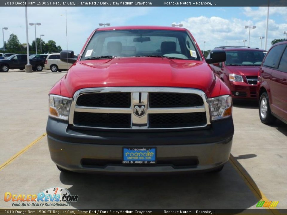 2010 Dodge Ram 1500 ST Regular Cab Flame Red / Dark Slate/Medium Graystone Photo #2