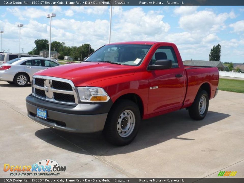 2010 Dodge Ram 1500 ST Regular Cab Flame Red / Dark Slate/Medium Graystone Photo #4