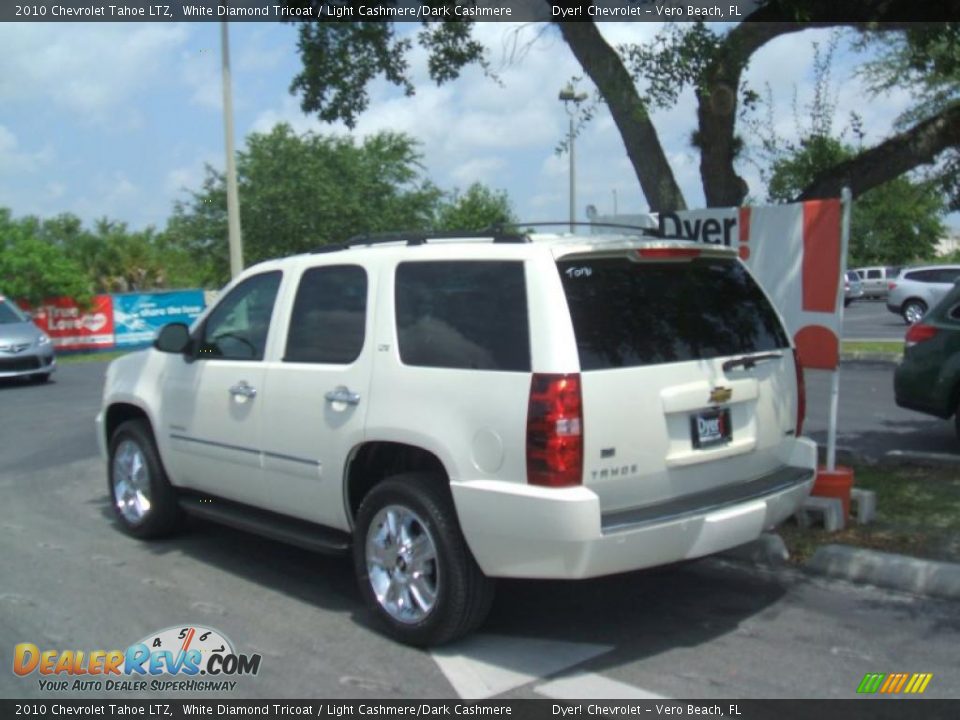 2010 Chevrolet Tahoe LTZ White Diamond Tricoat / Light Cashmere/Dark Cashmere Photo #4