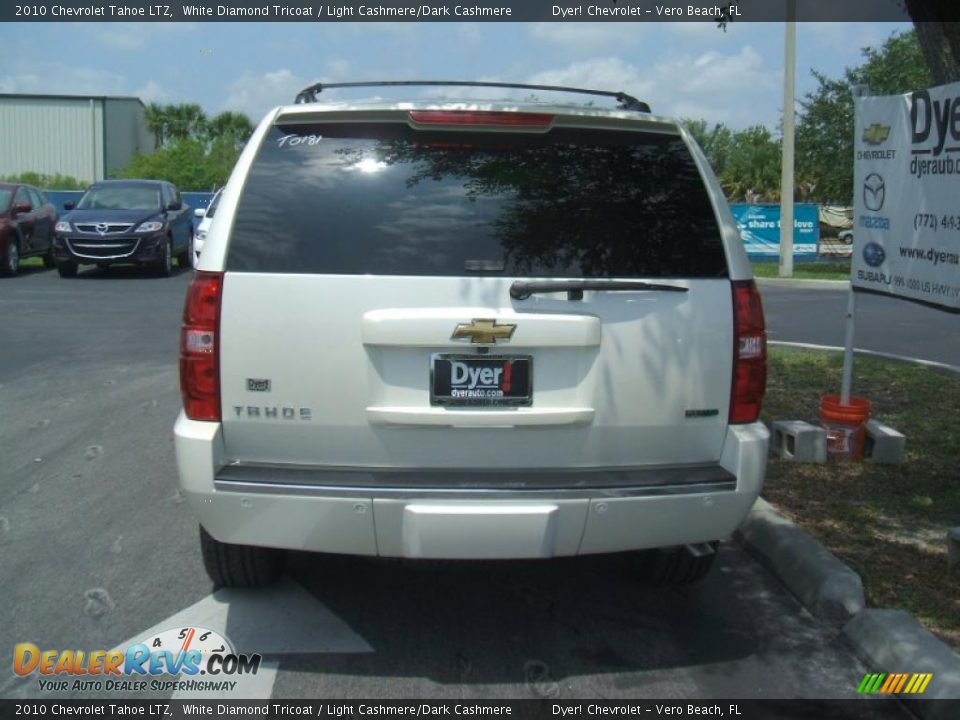 2010 Chevrolet Tahoe LTZ White Diamond Tricoat / Light Cashmere/Dark Cashmere Photo #5