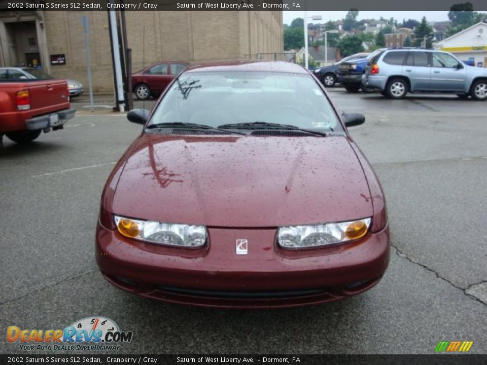 2002 Saturn S Series SL2 Sedan Cranberry / Gray Photo #6