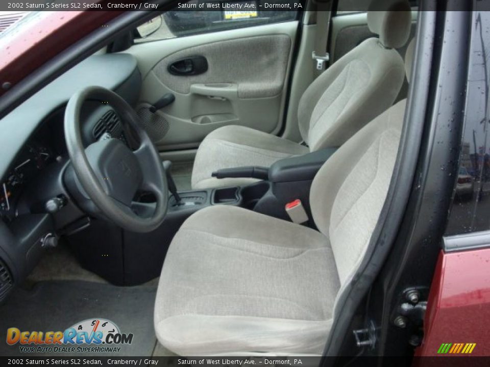 2002 Saturn S Series SL2 Sedan Cranberry / Gray Photo #8