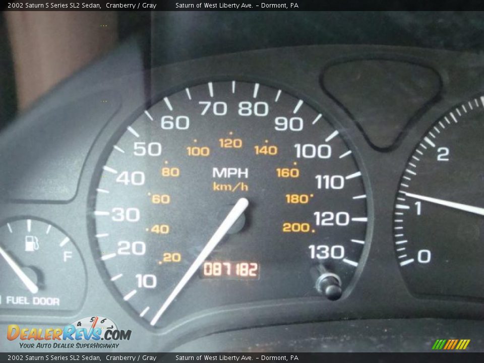 2002 Saturn S Series SL2 Sedan Cranberry / Gray Photo #15