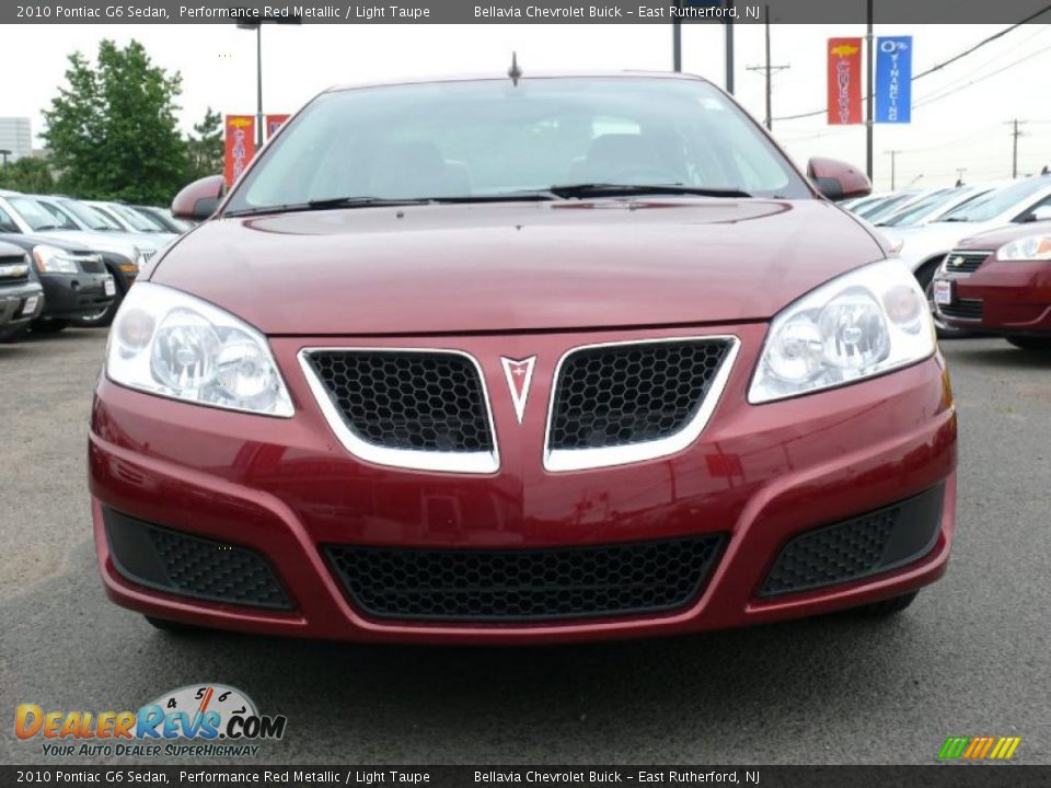 2010 Pontiac G6 Sedan Performance Red Metallic / Light Taupe Photo #2