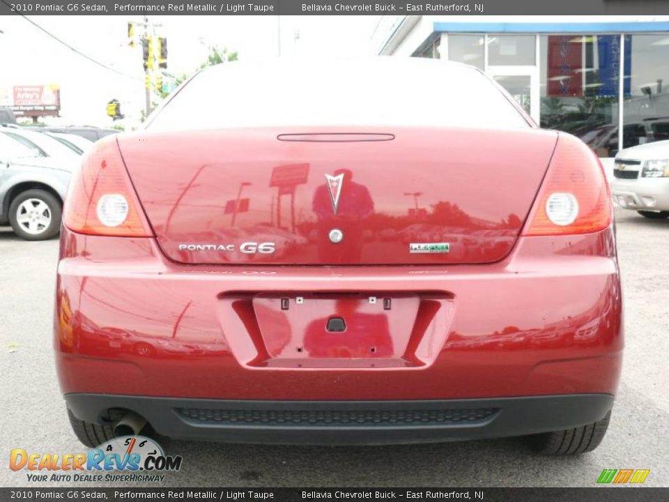 2010 Pontiac G6 Sedan Performance Red Metallic / Light Taupe Photo #5