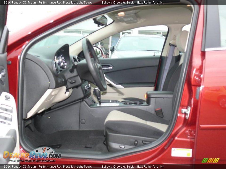 2010 Pontiac G6 Sedan Performance Red Metallic / Light Taupe Photo #7