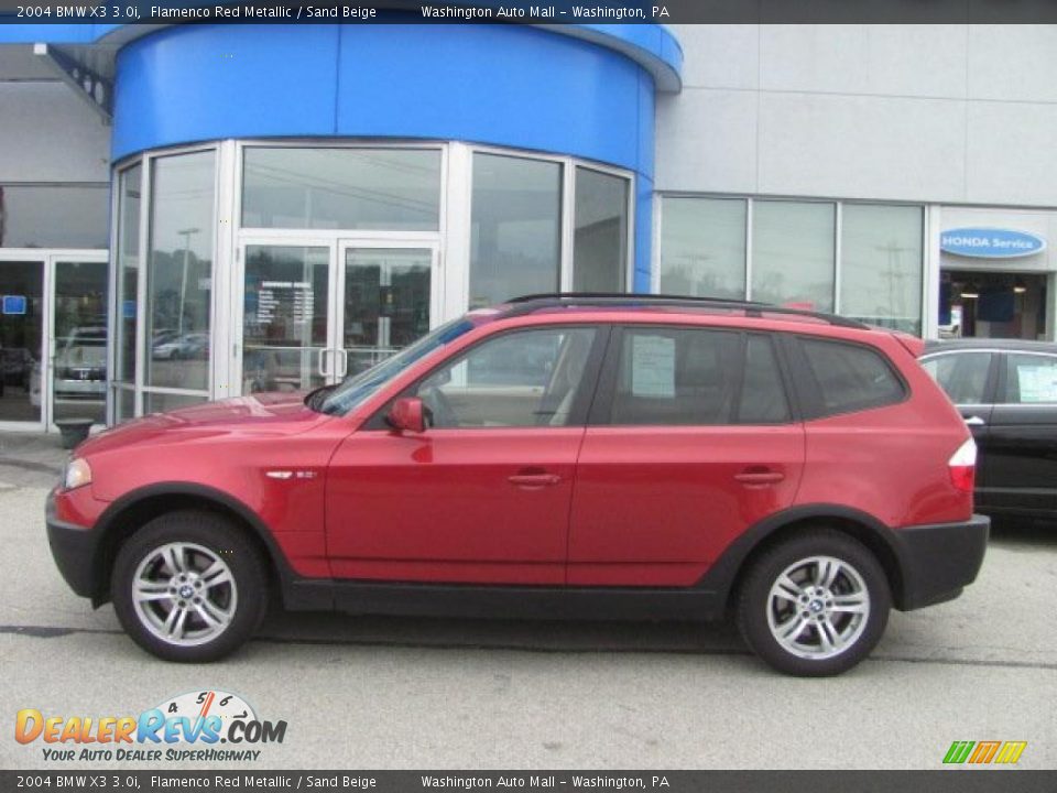 2004 BMW X3 3.0i Flamenco Red Metallic / Sand Beige Photo #3
