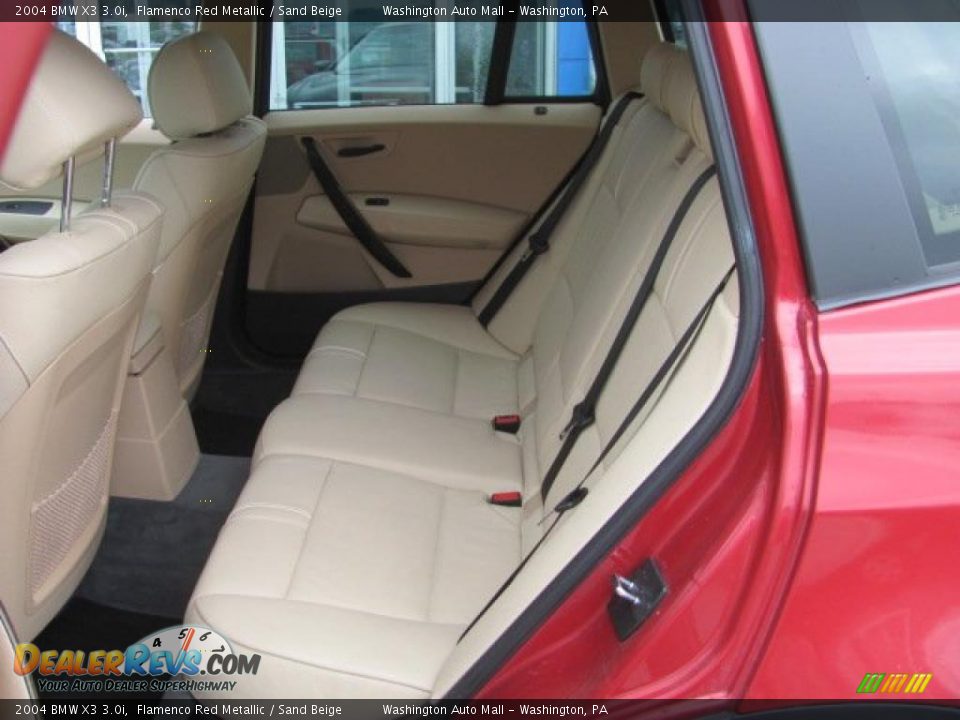 2004 BMW X3 3.0i Flamenco Red Metallic / Sand Beige Photo #10