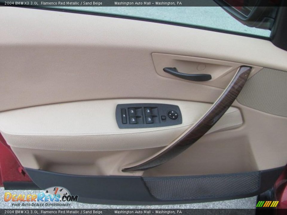 2004 BMW X3 3.0i Flamenco Red Metallic / Sand Beige Photo #12