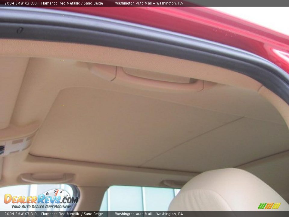 2004 BMW X3 3.0i Flamenco Red Metallic / Sand Beige Photo #14