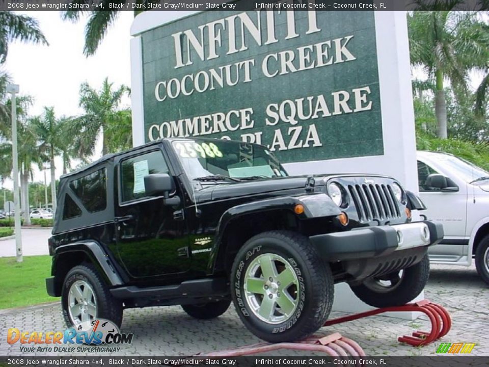 2008 Jeep Wrangler Sahara 4x4 Black / Dark Slate Gray/Medium Slate Gray Photo #1
