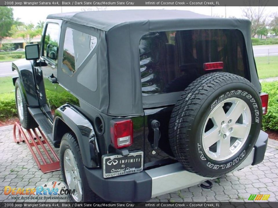 2008 Jeep Wrangler Sahara 4x4 Black / Dark Slate Gray/Medium Slate Gray Photo #5