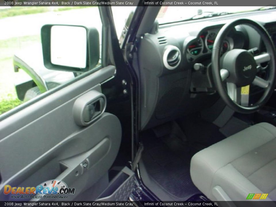 2008 Jeep Wrangler Sahara 4x4 Black / Dark Slate Gray/Medium Slate Gray Photo #9