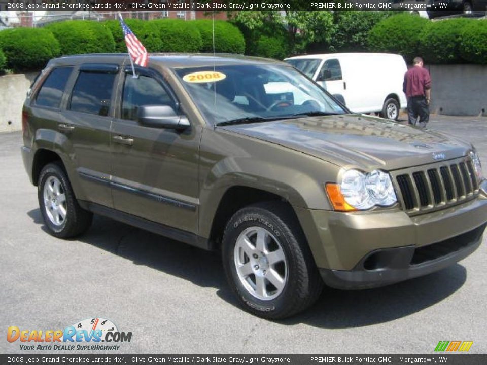 2008 Jeep Grand Cherokee Laredo 4x4 Olive Green Metallic / Dark Slate