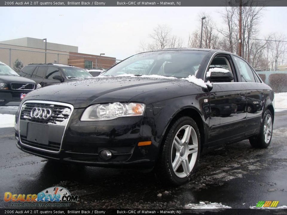 2006 Audi A4 2.0T quattro Sedan Brilliant Black / Ebony Photo #1