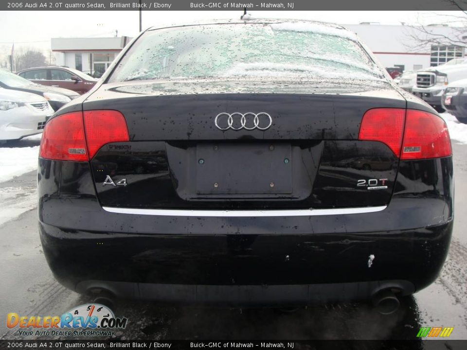 2006 Audi A4 2.0T quattro Sedan Brilliant Black / Ebony Photo #6