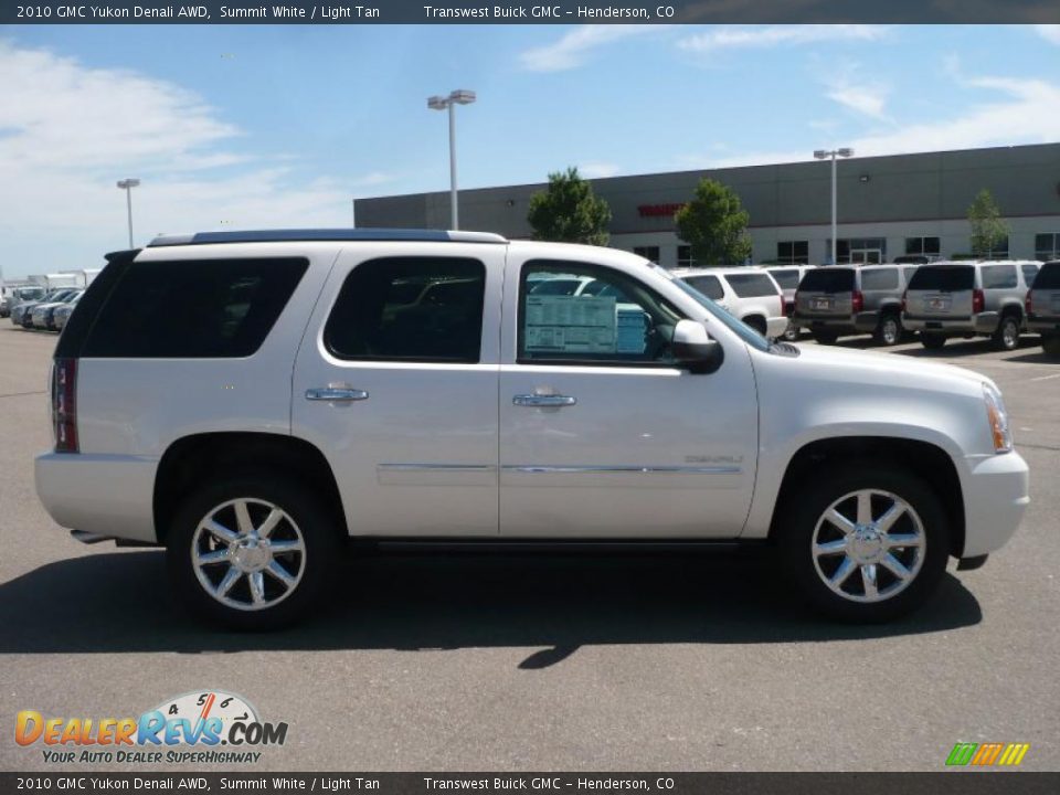 2010 Gmc Yukon Denali Awd Summit White Light Tan Photo 3