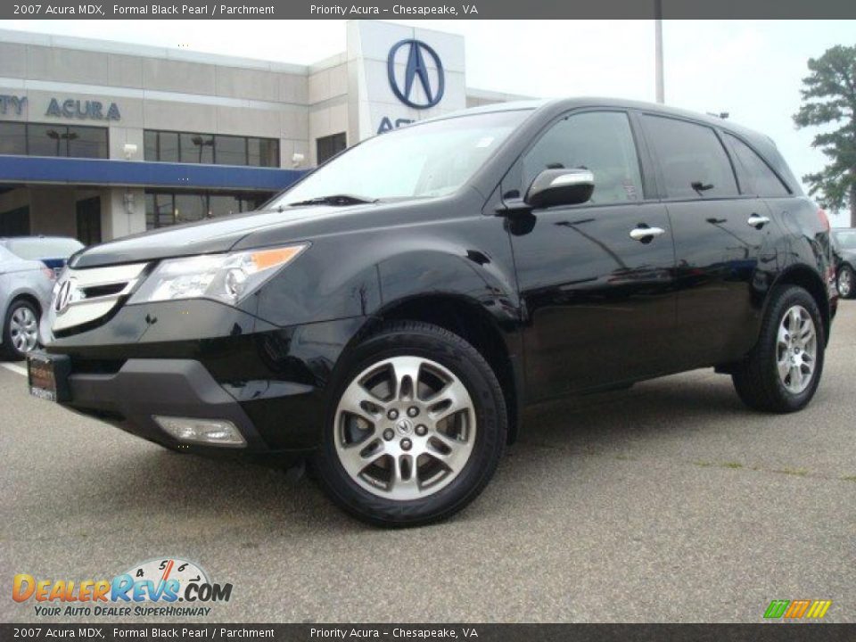 2007 Acura MDX Formal Black Pearl / Parchment Photo #2