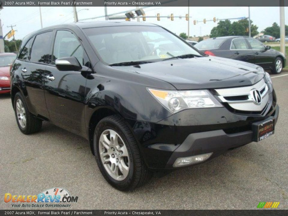 2007 Acura MDX Formal Black Pearl / Parchment Photo #8