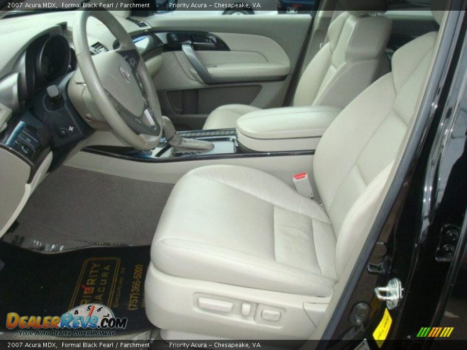 2007 Acura MDX Formal Black Pearl / Parchment Photo #10