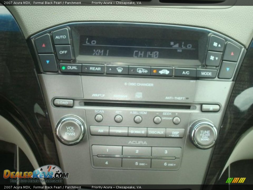 2007 Acura MDX Formal Black Pearl / Parchment Photo #16