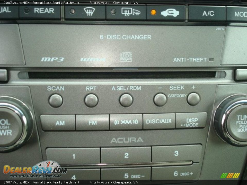 2007 Acura MDX Formal Black Pearl / Parchment Photo #17