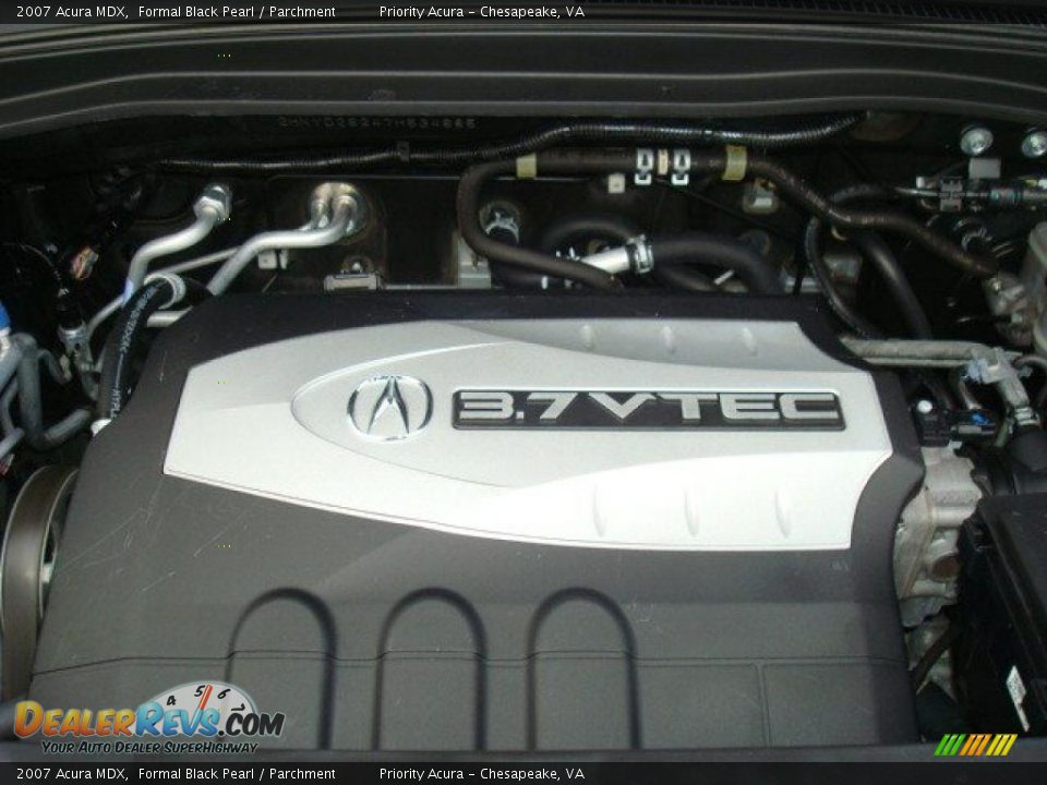 2007 Acura MDX Formal Black Pearl / Parchment Photo #25